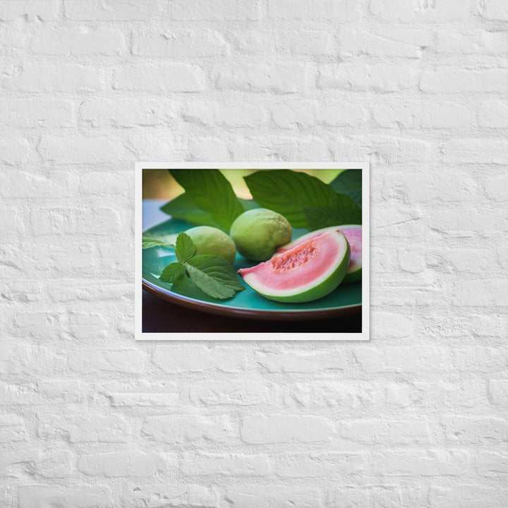 Sliced Guava Framed poster 🤤 from Yumify.AI