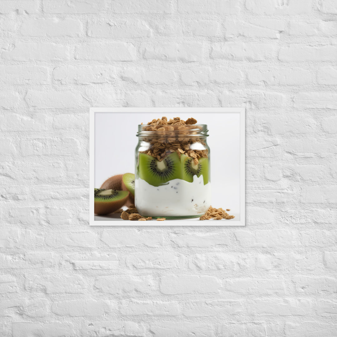 Kiwi Yogurt Parfait Framed poster 🤤 from Yumify.AI