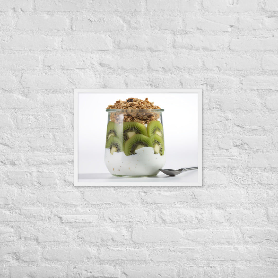 Kiwi Yogurt Parfait Framed poster 🤤 from Yumify.AI