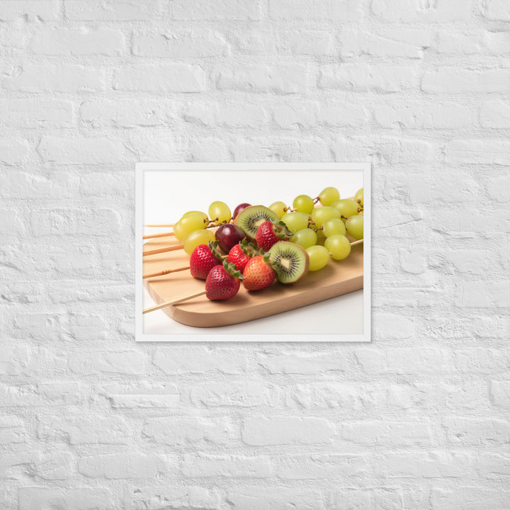 Kiwi Fruit Skewers Framed poster 🤤 from Yumify.AI