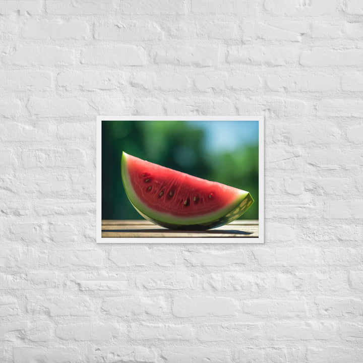 Juicy Watermelon Delight Framed poster 🤤 from Yumify.AI