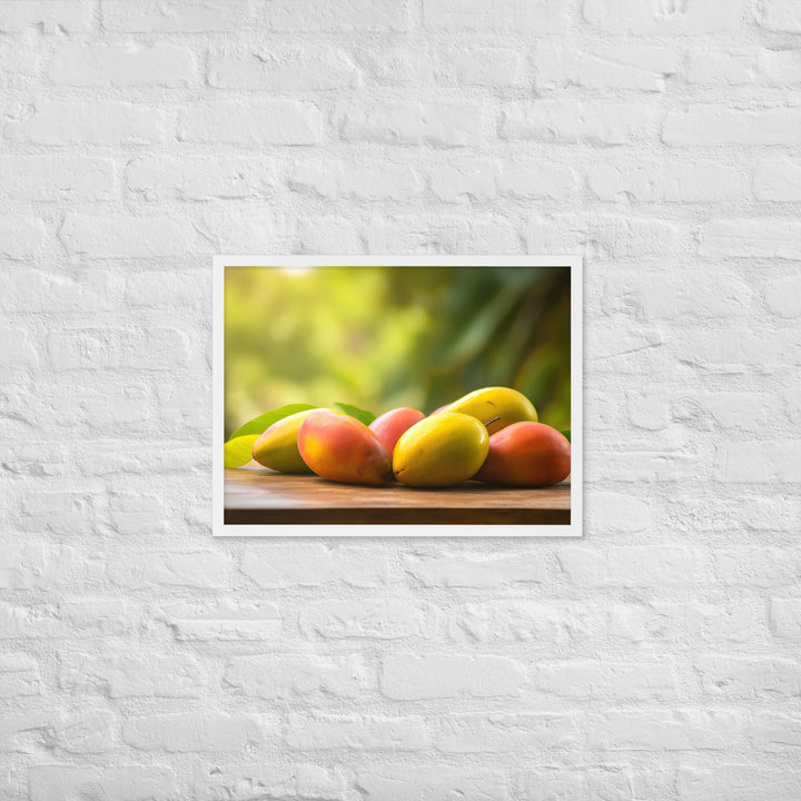 Juicy Mangoes on a Summer Day Framed poster 🤤 from Yumify.AI