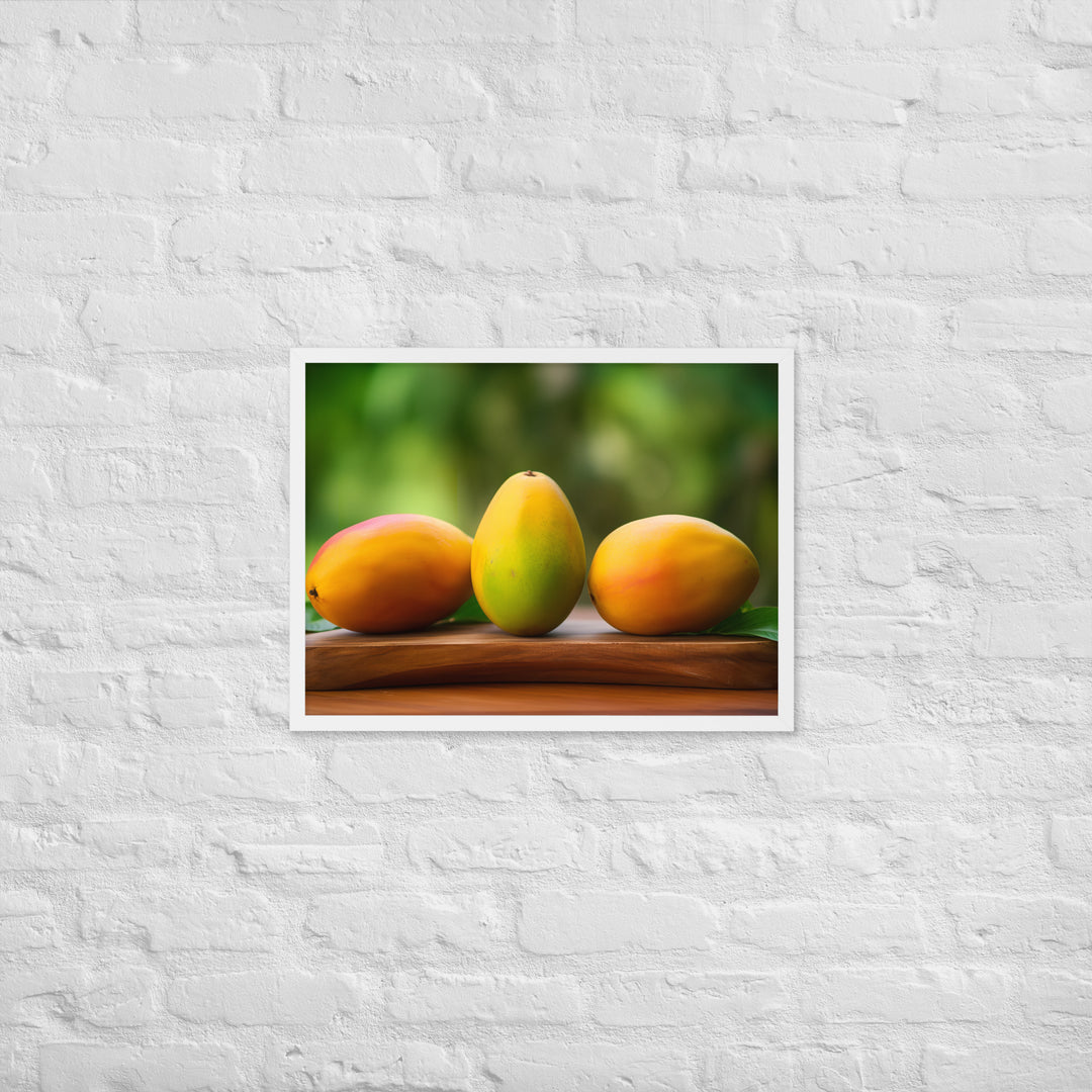 Juicy Mangoes on a Summer Day Framed poster 🤤 from Yumify.AI