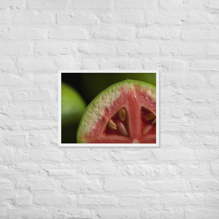 Juicy Guava Close Up Framed poster 🤤 from Yumify.AI
