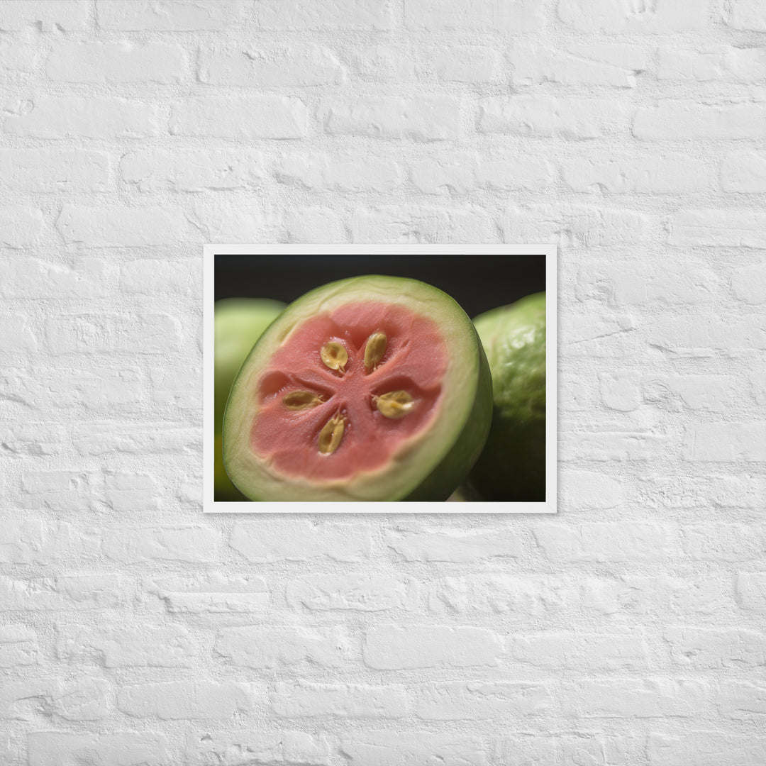 Juicy Guava Close Up Framed poster 🤤 from Yumify.AI