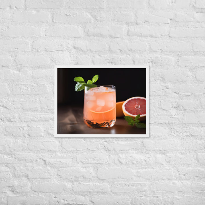 Grapefruit Mocktail Framed poster 🤤 from Yumify.AI