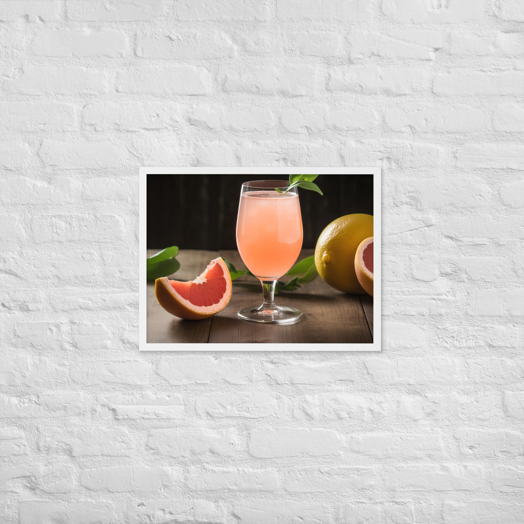 Grapefruit Mocktail Framed poster 🤤 from Yumify.AI