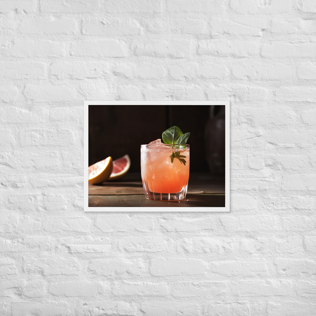 Grapefruit Mocktail Framed poster 🤤 from Yumify.AI