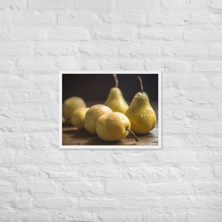 Golden Delicious Pears Framed poster 🤤 from Yumify.AI