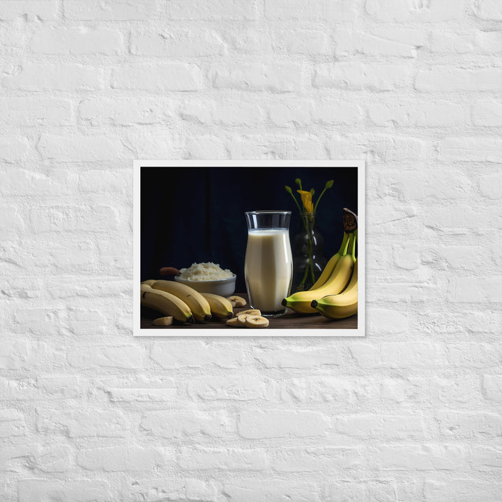 Banana Smoothie Shot Framed poster 🤤 from Yumify.AI