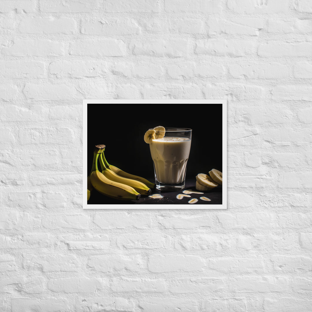 Banana Smoothie Shot Framed poster 🤤 from Yumify.AI