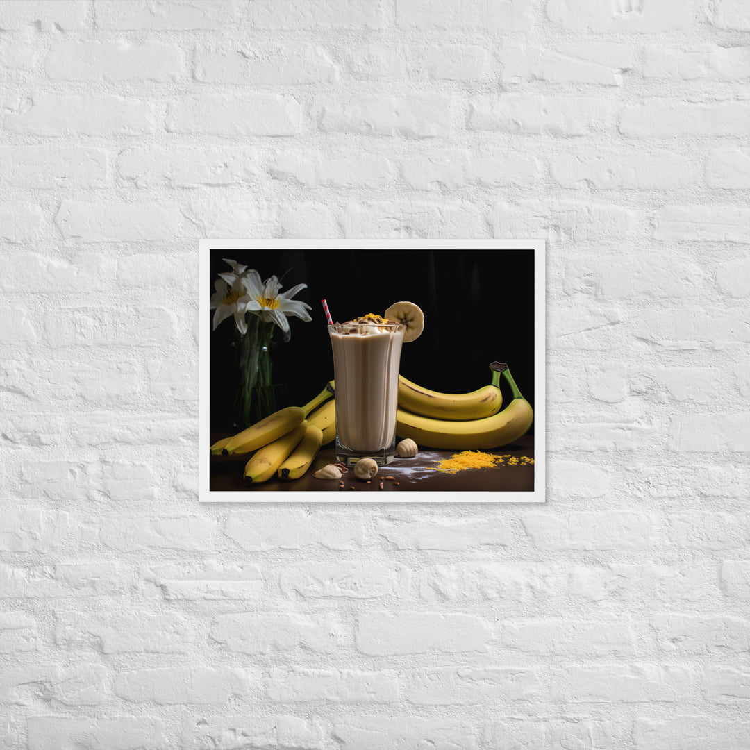 Banana Smoothie Shot Framed poster 🤤 from Yumify.AI