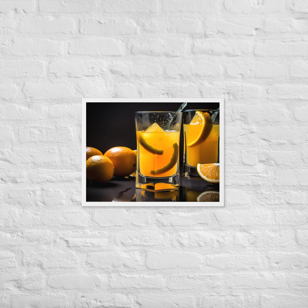 Orange Juice in a Glass Framed poster 🤤 from Yumify.AI