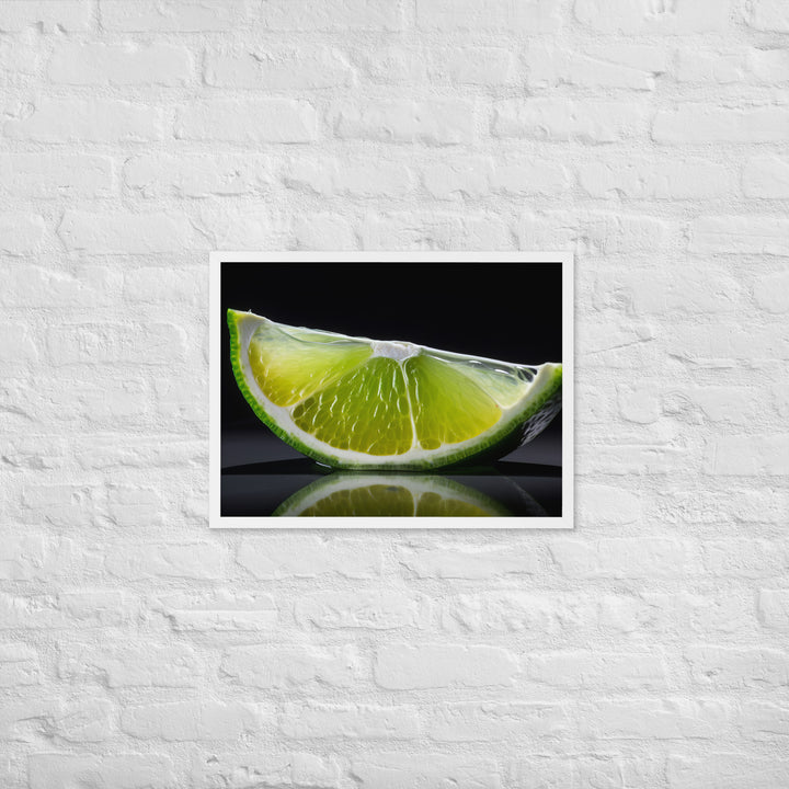 Lime Wedge Framed poster 🤤 from Yumify.AI