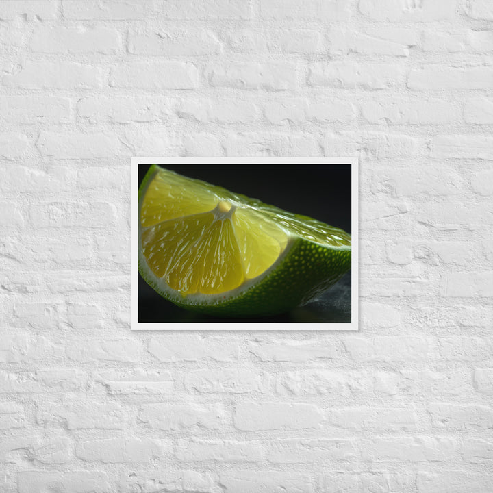 Lime Slice Framed poster 🤤 from Yumify.AI