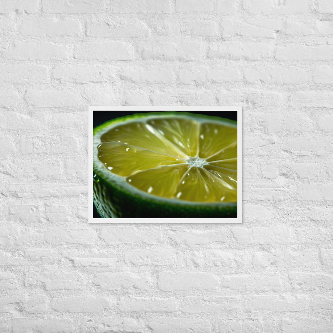 Lime Slice Framed poster 🤤 from Yumify.AI