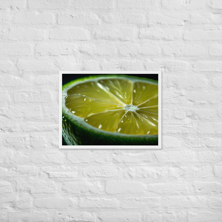 Lime Slice Framed poster 🤤 from Yumify.AI