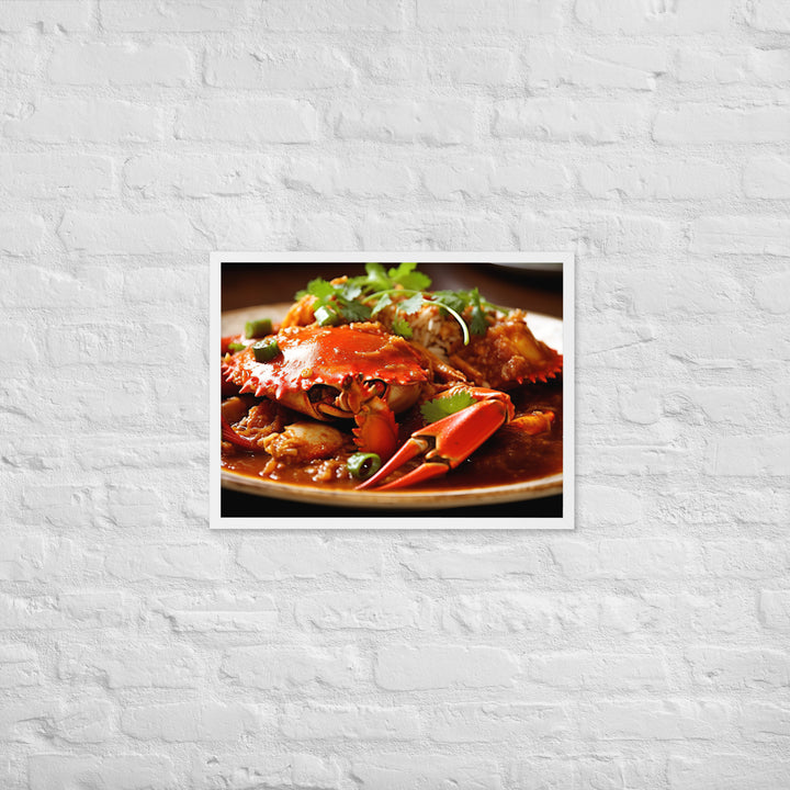 Chili Crab Framed poster 🤤 from Yumify.AI