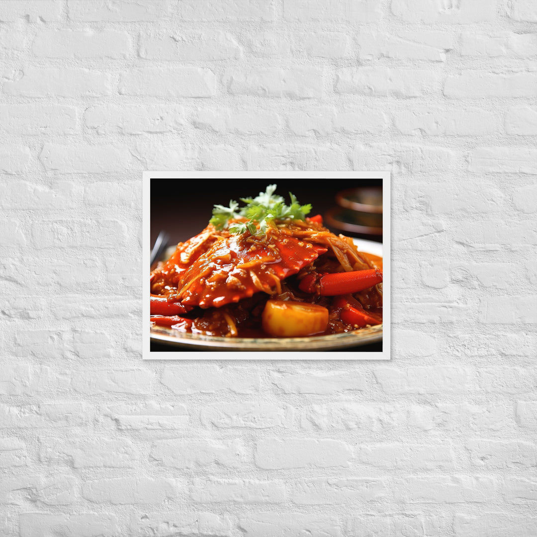 Chili Crab Framed poster 🤤 from Yumify.AI