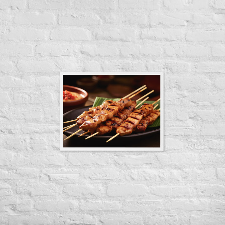 Sate Ayam Framed poster 🤤 from Yumify.AI