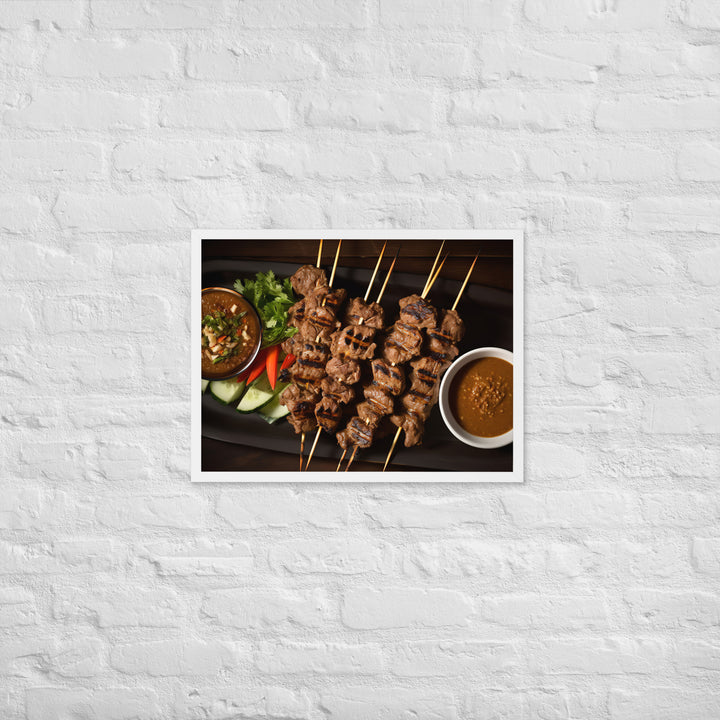 Satay Framed poster 🤤 from Yumify.AI