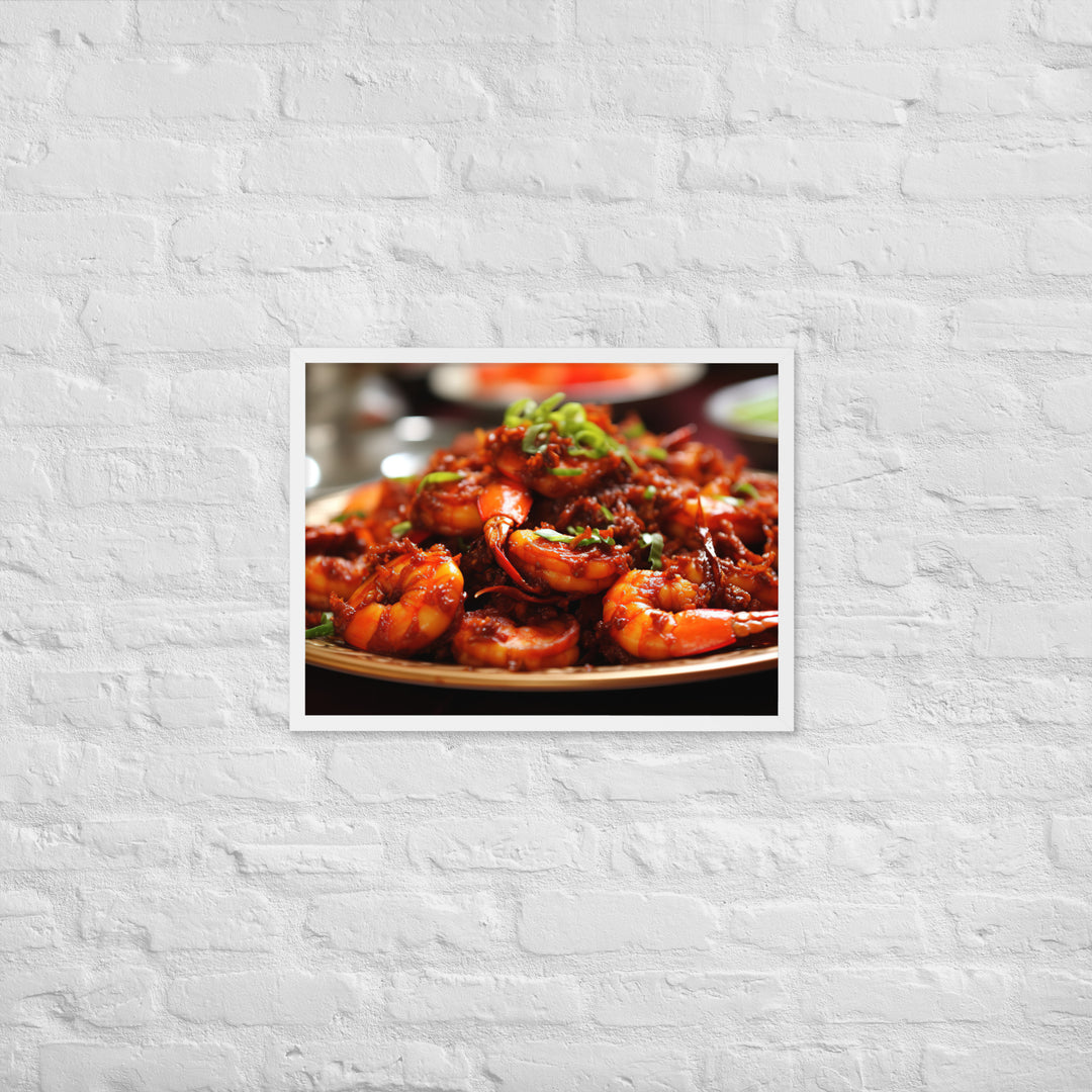 Sambal Goreng Udang Framed poster 🤤 from Yumify.AI