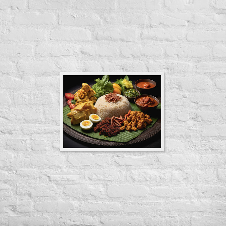 Nasi Padang Framed poster 🤤 from Yumify.AI