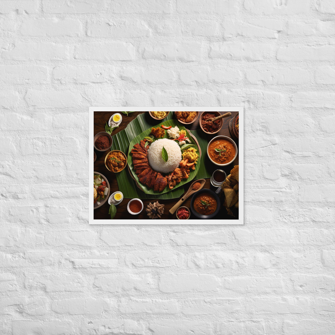 Nasi Padang Framed poster 🤤 from Yumify.AI