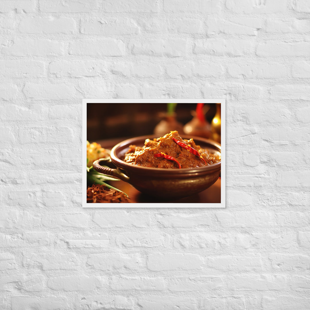 Rendang Framed poster 🤤 from Yumify.AI