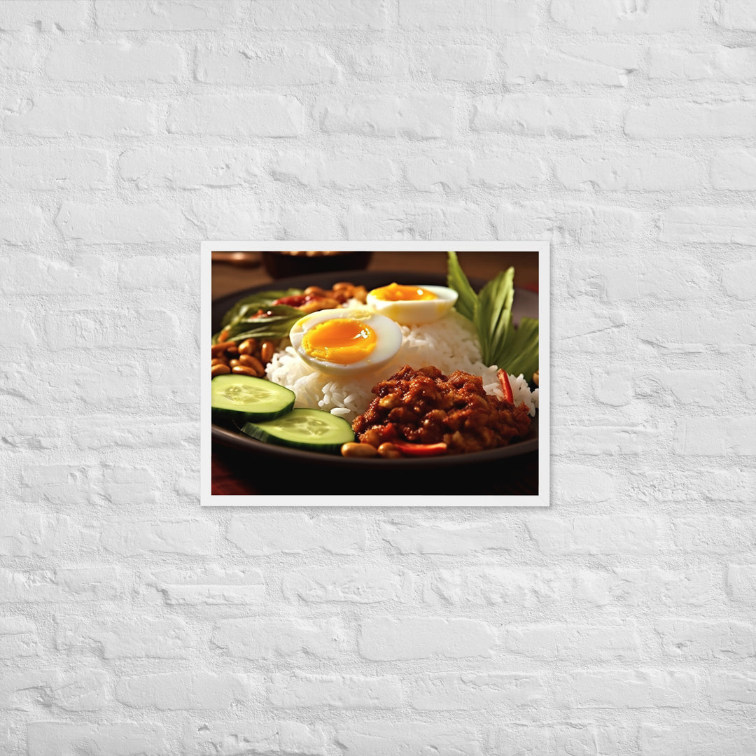 Nasi Lemak Framed poster 🤤 from Yumify.AI