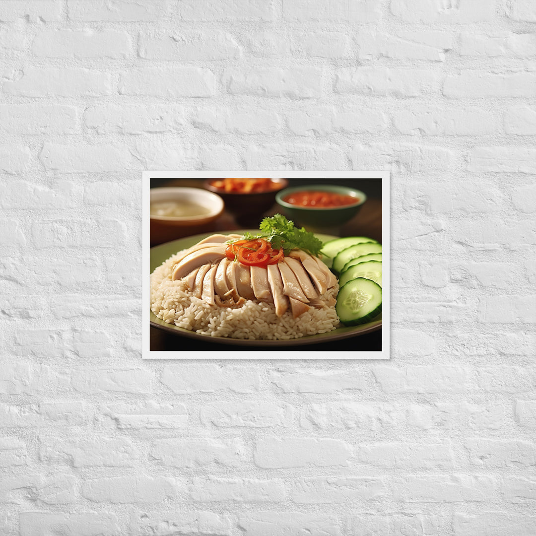 Hainanese Chicken Rice Framed poster 🤤 from Yumify.AI