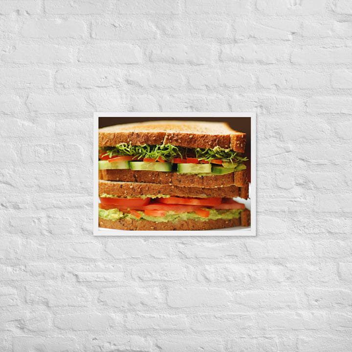 Veggie Sandwich Framed poster 🤤 from Yumify.AI