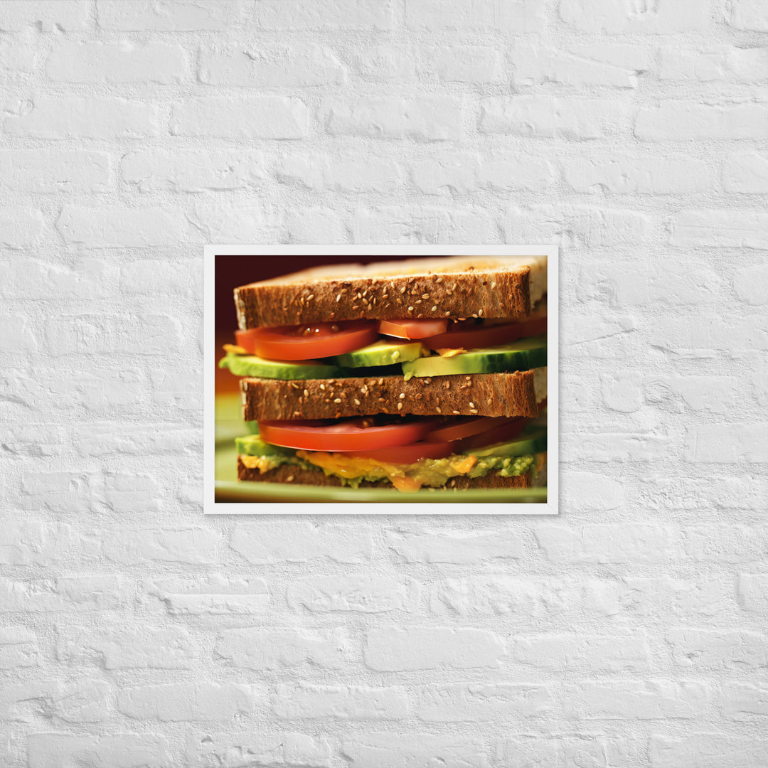 Veggie Sandwich Framed poster 🤤 from Yumify.AI