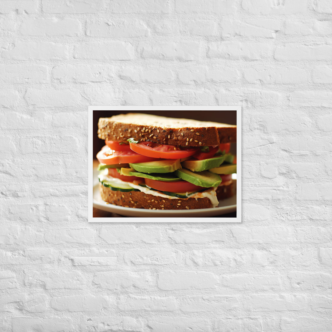 Veggie Sandwich Framed poster 🤤 from Yumify.AI