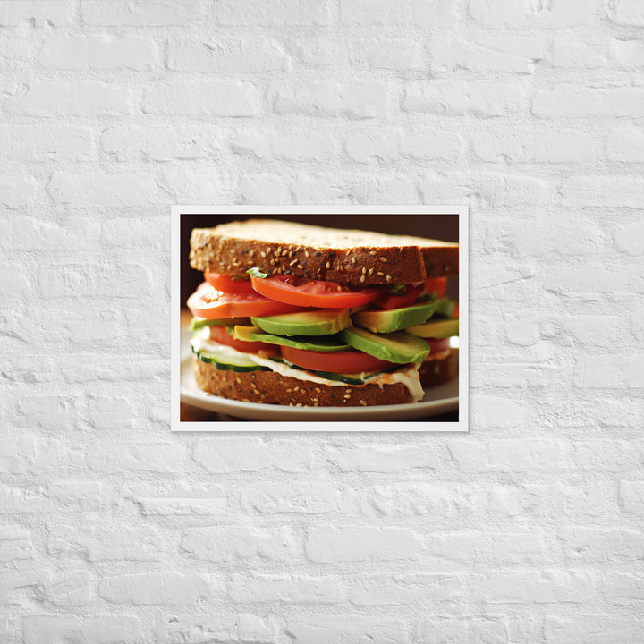 Veggie Sandwich Framed poster 🤤 from Yumify.AI