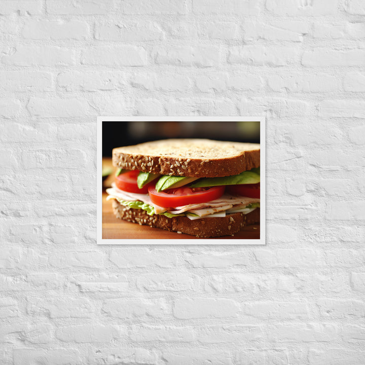 Turkey and Avocado Sandwich Framed poster 🤤 from Yumify.AI