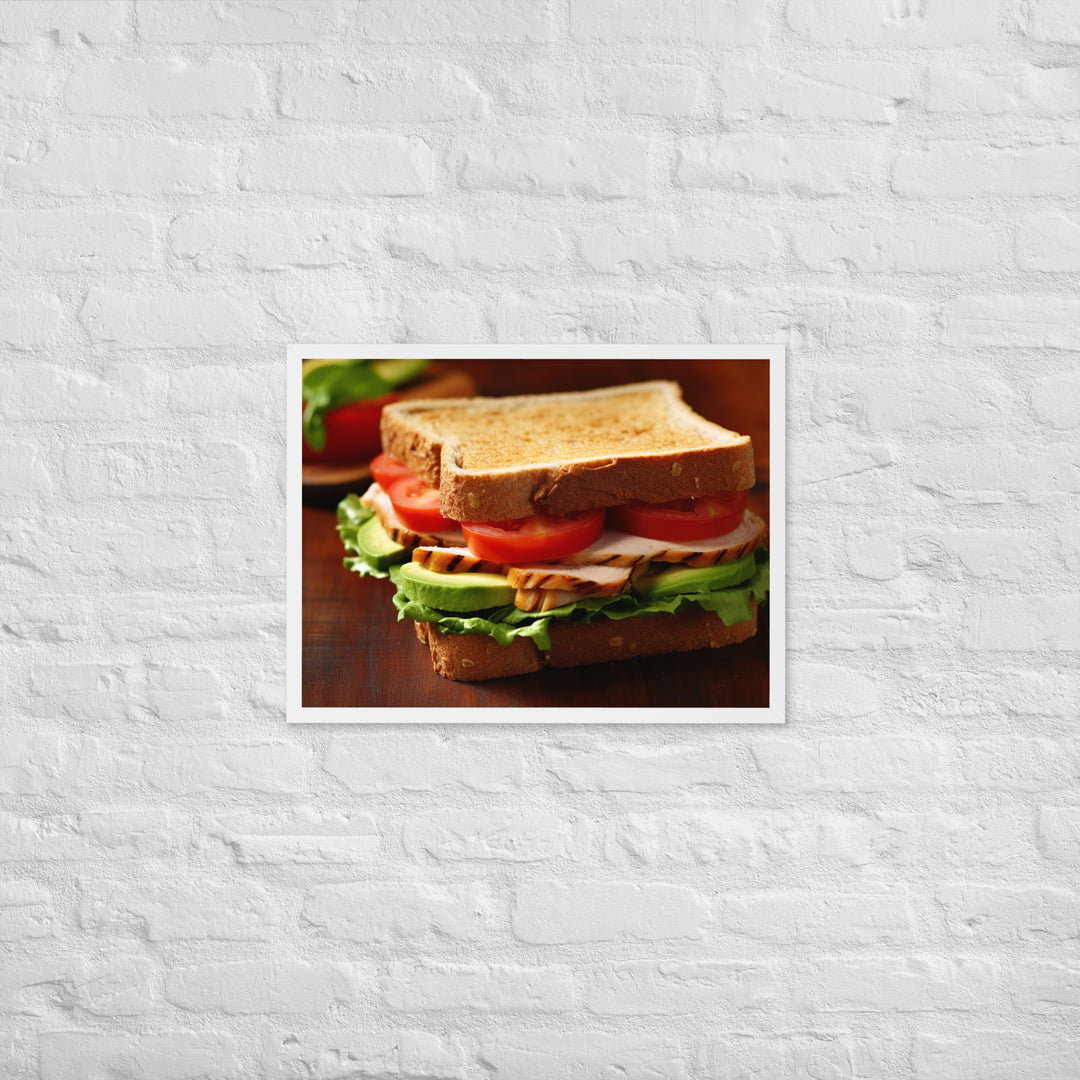 Turkey and Avocado Sandwich Framed poster 🤤 from Yumify.AI