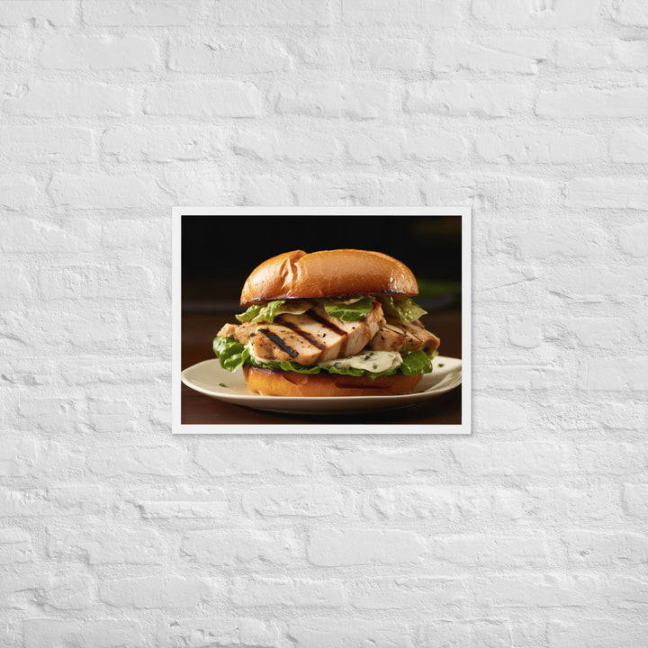 Chicken Caesar Sandwich Framed poster 🤤 from Yumify.AI