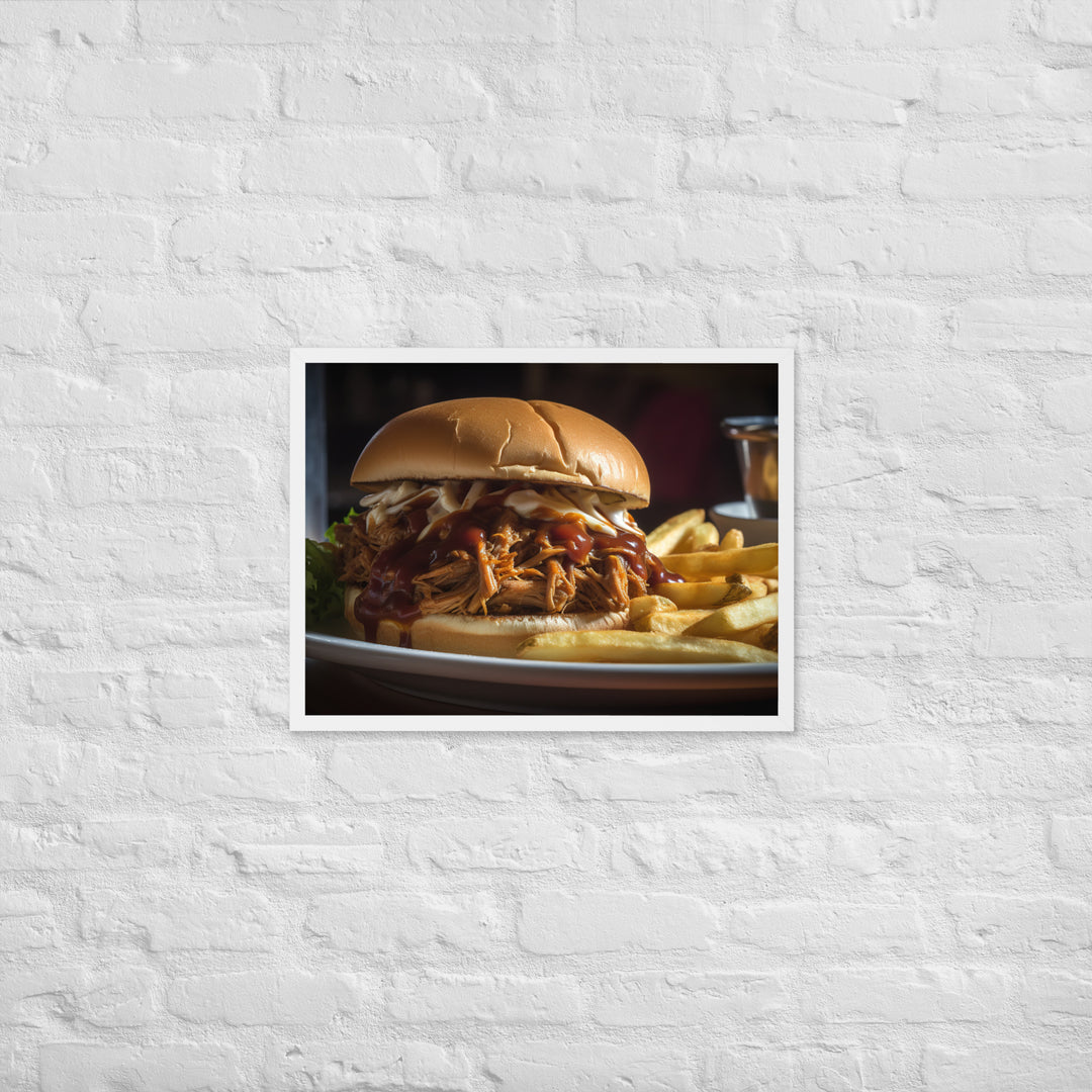 Pulled Pork Sandwich Framed poster 🤤 from Yumify.AI