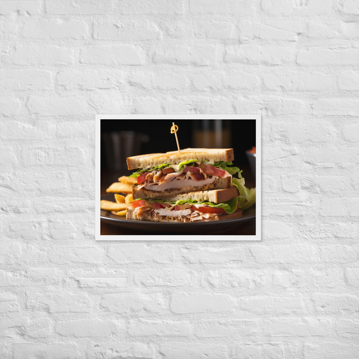 Triple decker Club sandwich Framed poster 🤤 from Yumify.AI