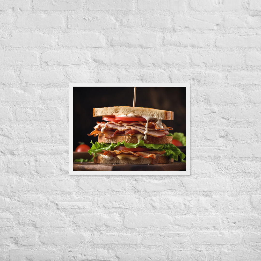 Triple decker Club sandwich Framed poster 🤤 from Yumify.AI