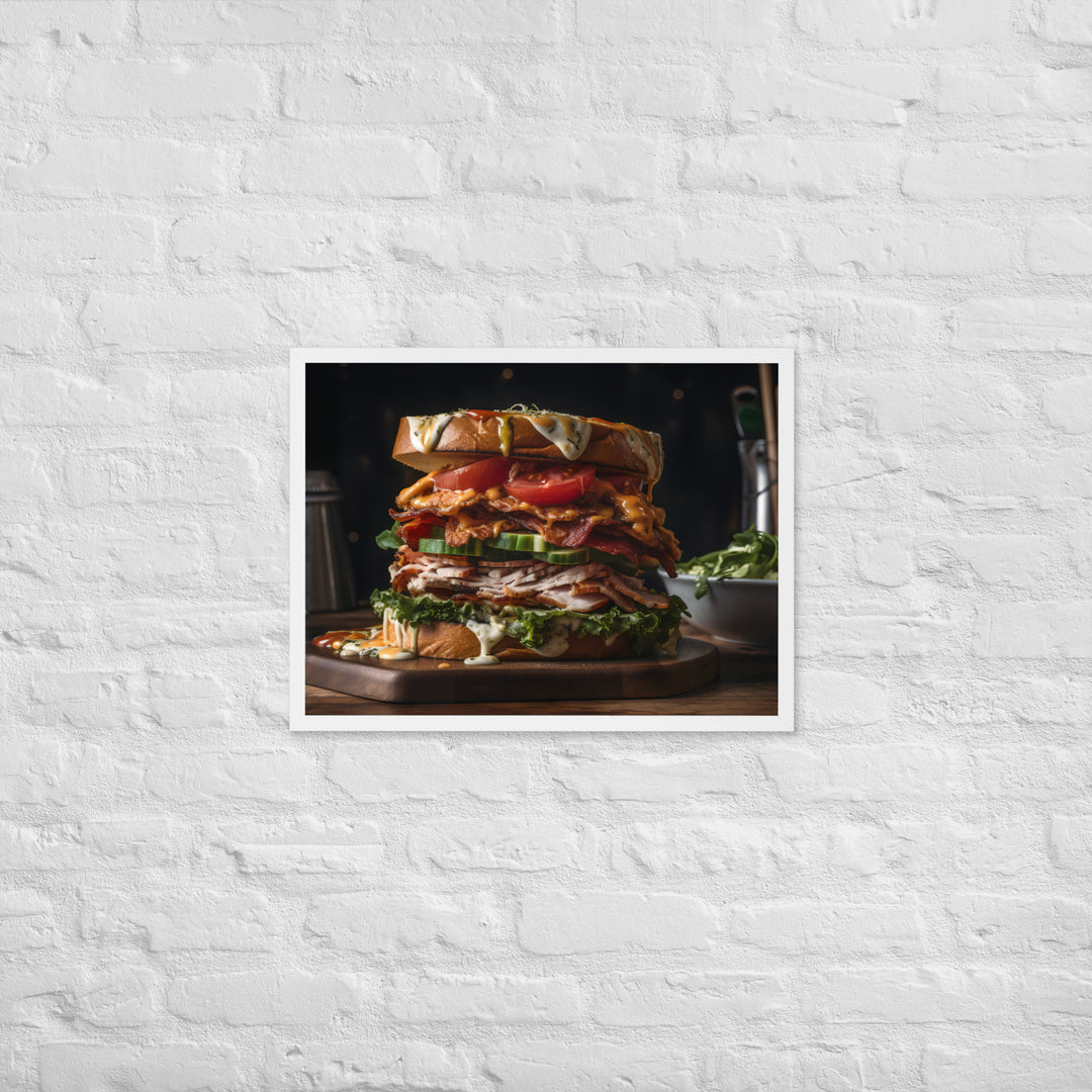 The Ultimate Club Sandwich Framed poster 🤤 from Yumify.AI