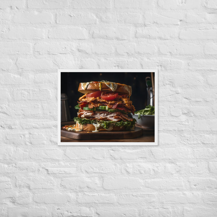 The Ultimate Club Sandwich Framed poster 🤤 from Yumify.AI