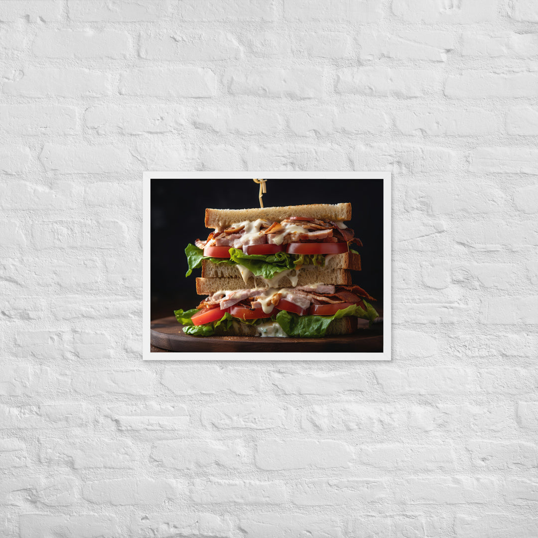 The Ultimate Club Sandwich Framed poster 🤤 from Yumify.AI