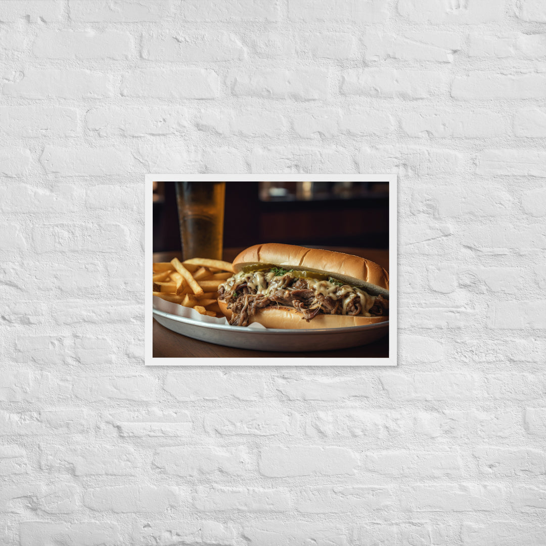 The Perfect Philly Cheesesteak Combo Framed poster 🤤 from Yumify.AI