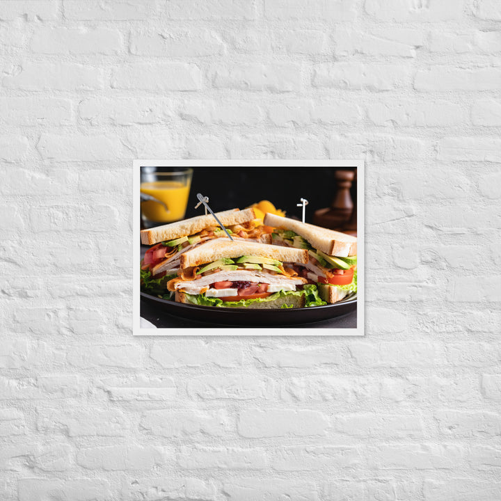 The Perfect Club Sandwich Framed poster 🤤 from Yumify.AI