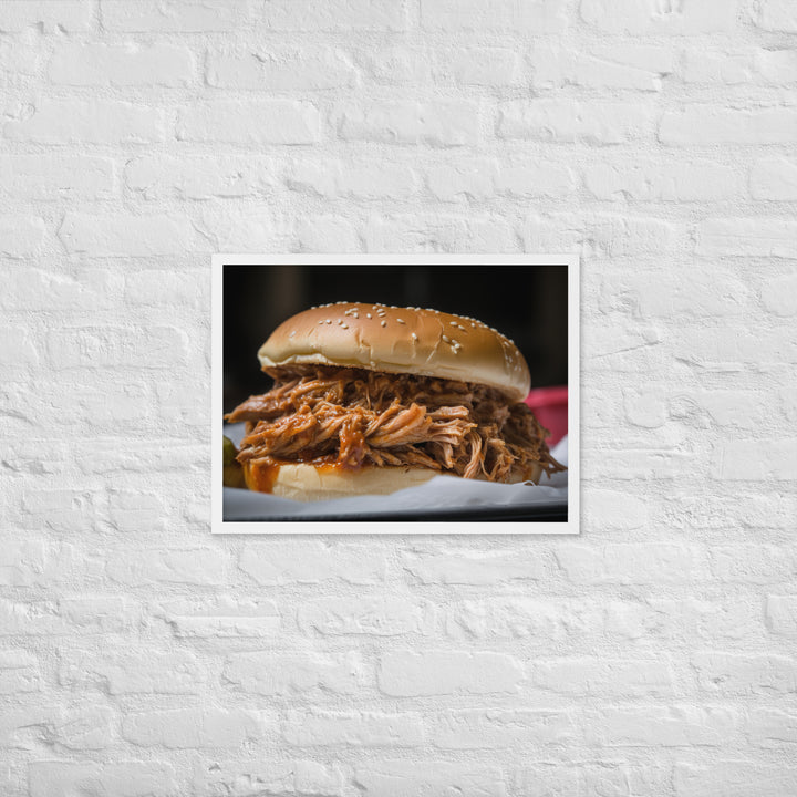 Pulled Pork Sandwich Framed poster 🤤 from Yumify.AI