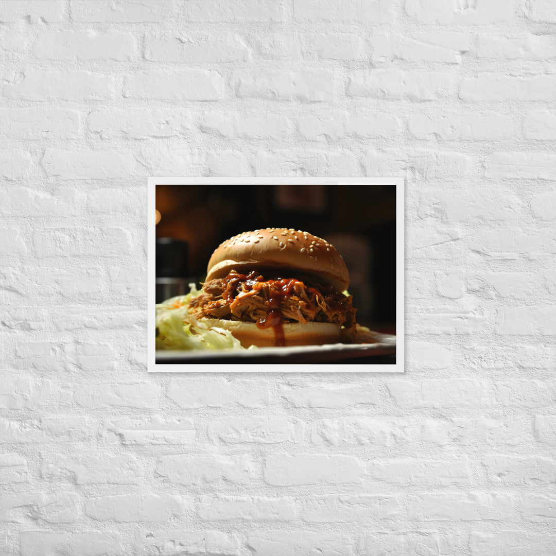 Pulled Pork Sandwich Framed poster 🤤 from Yumify.AI