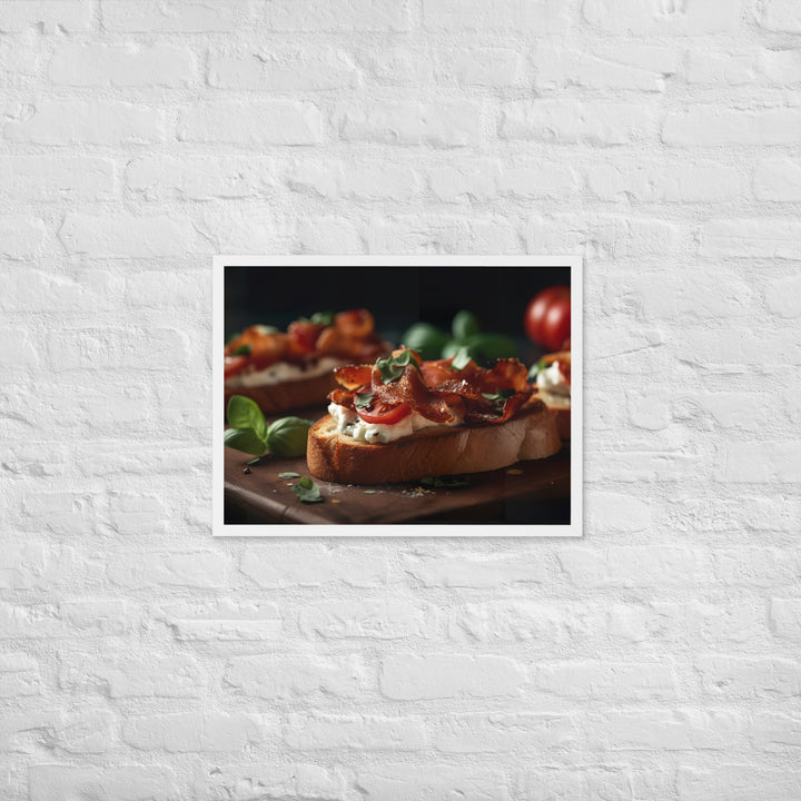 Open Faced BLT Crostini Framed poster 🤤 from Yumify.AI