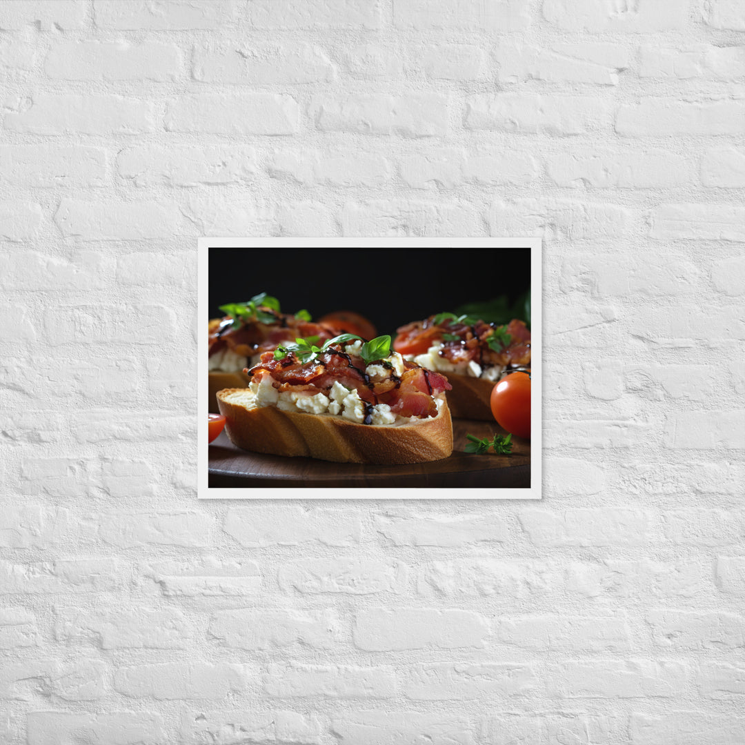 Open Faced BLT Crostini Framed poster 🤤 from Yumify.AI